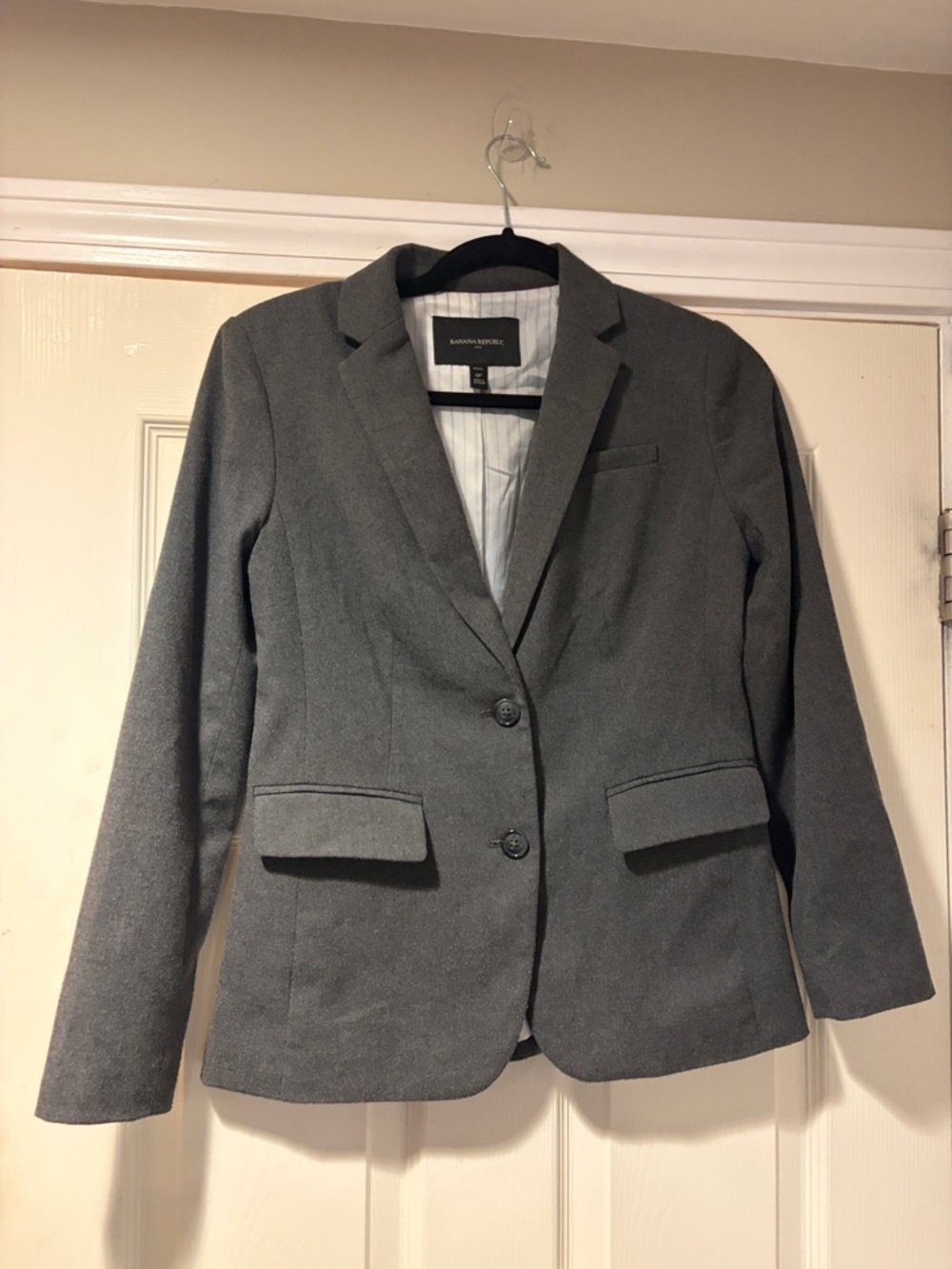 Banana Republic Factory  Tailored Two-Button Blazer in Charcoal 0P